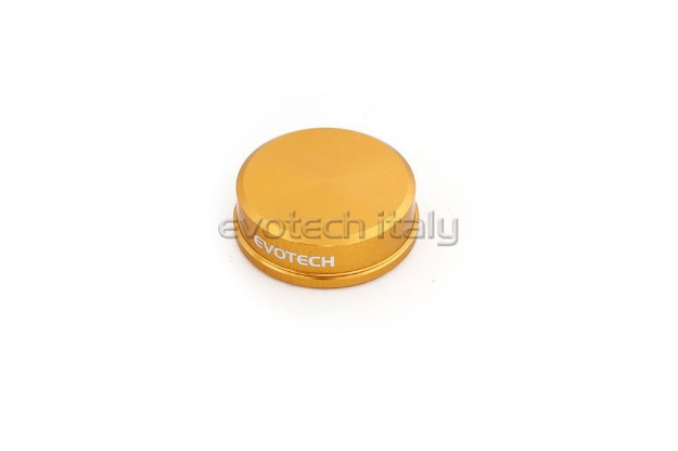 Afbeeldingen van Remvloeistofreservoircover aluminium Evotech KTM / Scrambler / Husqvarna -Goud