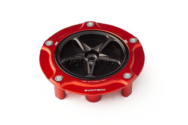 Afbeeldingen van Tankdop Evotech met schroefdop Honda (diverse modellen) rood/zwart