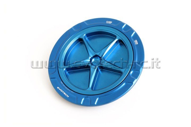 Afbeeldingen van Tankdop met schroefdop van Evotech voor Aprilia / Ducati / MV Agusta blauw/blauw