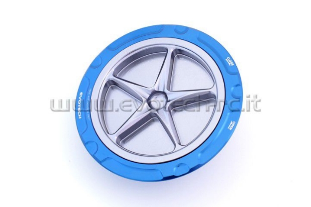 Afbeeldingen van Tankdop met schroefdop van Evotech voor de BMW S1000RR 2009- blauw/titanium