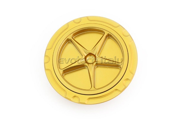 Afbeeldingen van Tankdop met schroefdop Evotech BMW R Nine T/ 1200 Scrambler '14- goud/goud