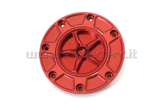 Afbeeldingen van Tankdop met schroefdop Evotech Honda rood/rood