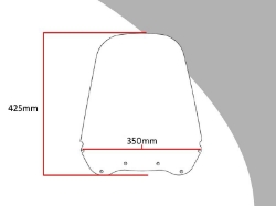 Afbeeldingen van Vervangingsruit touring / flip-up Honda XRV750 Africa Twin '96-'03-donker getint