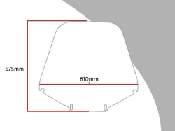Afbeeldingen van Vervangingsruit touring Honda GL1200-transparant