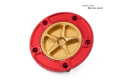 Afbeeldingen van Tankdop met schroefdop Evotech Yamaha rood/oranje