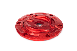 Afbeeldingen van Tankdop met sleutel opening van Evotech voor diverse Ducati en KTM modellen. rood - rood