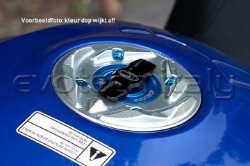 Afbeeldingen van Tankdop met snelsluiter van Evotech voor diverse Aprilia / Ducati / KTM / MV Agusta -zilver/zilver
