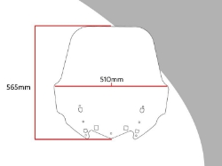 Afbeeldingen van Vervangingsruit touring Yamaha FJR1300 '06-12 transparant