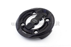 Afbeeldingen van Tankdop met snelsluiter van Evotech voor diverse BMW modellen zwart/zilver