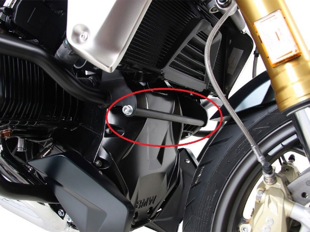 Afbeeldingen van Valbeugel verstevigingsbeugel H&B zwart BMW R1250RS '19-