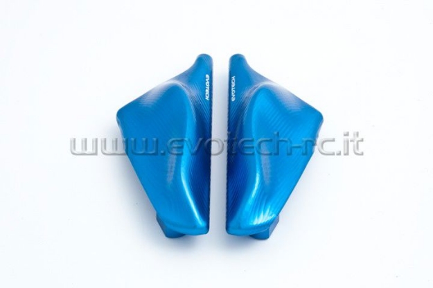 Afbeeldingen van Spiegelafdekplaatjes Evotech Ducati 899/1199 Panigale-Blauw