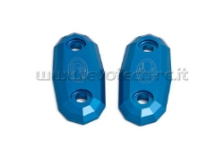 Afbeeldingen van Spiegelafdekplaatjes Evotech Suzuki GSX-R600/750 '06-/ GSX-R1000 '05--Blauw