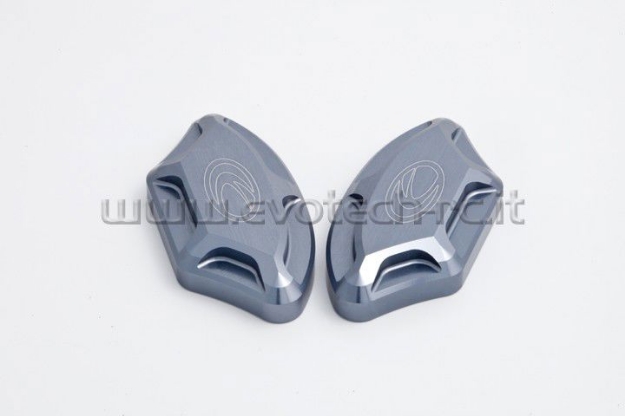Afbeeldingen van Spiegelafdekplaatjes Evotech Yamaha YZF-R6 2008-2013-Titanium