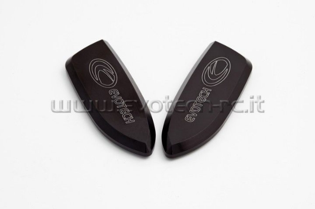 Afbeeldingen van Spiegelafdekplaatjes Evotech BMW S1000RR 2009-/ Yamaha R1 2009-