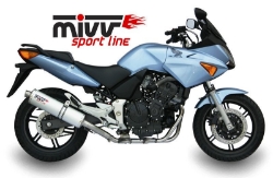 Afbeeldingen van MIVV Oval Classic RVS demper (small) Honda CBF600 '04-