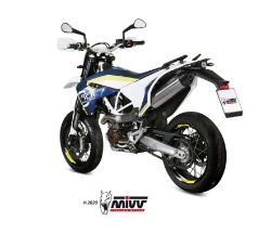 Afbeeldingen van MIVV Oval titanium demper met carbon cap Husqvarna 701 Enduro / Supermoto '17-19