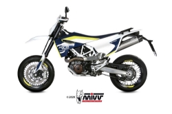 Afbeeldingen van MIVV Oval titanium demper met carbon cap Husqvarna 701 Enduro / Supermoto '17-19