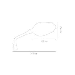 Afbeeldingen van Stuurspiegel model Enjoy links/rechts zwart/groen Chaft