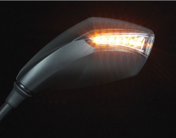 Afbeeldingen van Stuurspiegel model Shine met knipperlicht links Chaft