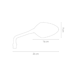 Afbeeldingen van Stuurspiegel model Story links/rechts zwart Chaft