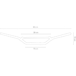 Afbeeldingen van Cross stuur mat zwart aluminium Chaft