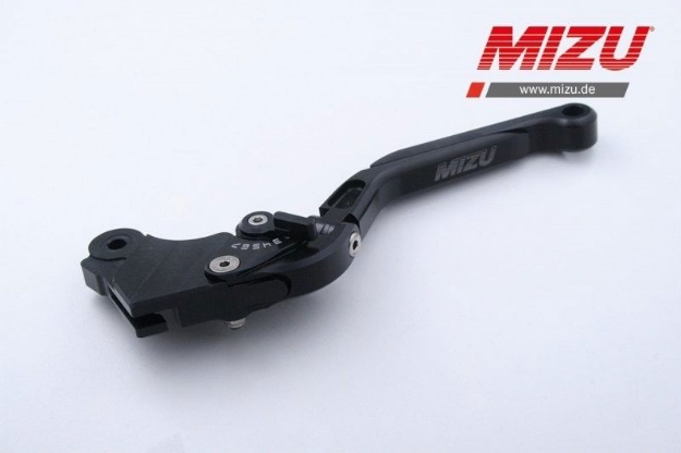 Afbeeldingen van Mizu remhendel voor diverse Buell/ Kawasaki/ Suzuki/ Triumph en Yamaha modellen zwart