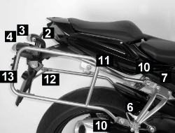 Afbeeldingen van kofferrek zwart Hepco&Becker Lock-it Yamaha FZ1/ Fazer '06-