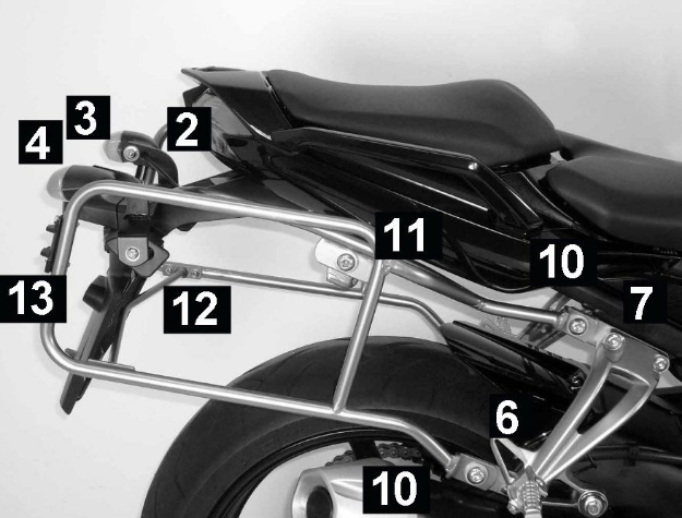 Afbeeldingen van kofferrek zwart Hepco&Becker Lock-it Yamaha FZ1/ Fazer '06-