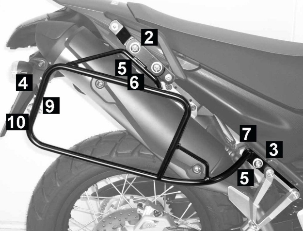 Afbeeldingen van kofferrek zwart Hepco & Becker Lock-it Yamaha XT660 R/X '07-