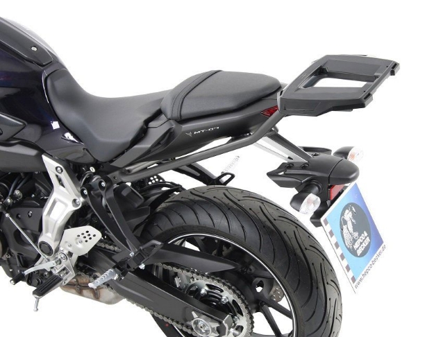 Afbeeldingen van Topdrager antraciet Alurack Hepco&Becker Yamaha MT-07 '14-17