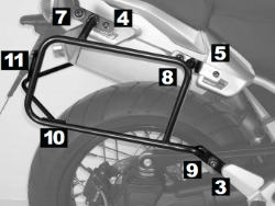 Afbeeldingen van Kofferrek zwart Lock-it Hepco & Becker Moto Guzzi STELVIO '08-'12 / NTX1200