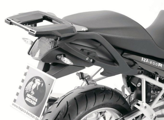 Afbeeldingen van Topdrager zwart Alurack Hepco&Becker BMW R1200R '11-'14