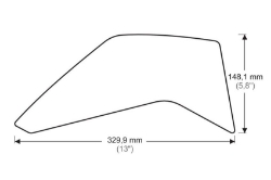 Afbeeldingen van Tank protector/grip stickers zwart Puig Honda CRF1000L ’16-