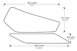 Afbeeldingen van Tank protector/grip stickers zwart Puig Kawasaki Ninja 400 ’18-