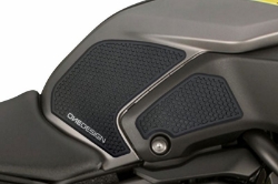 Afbeeldingen van Tank protector/grip stickers zwart Puig Yamaha MT-07 ’18-