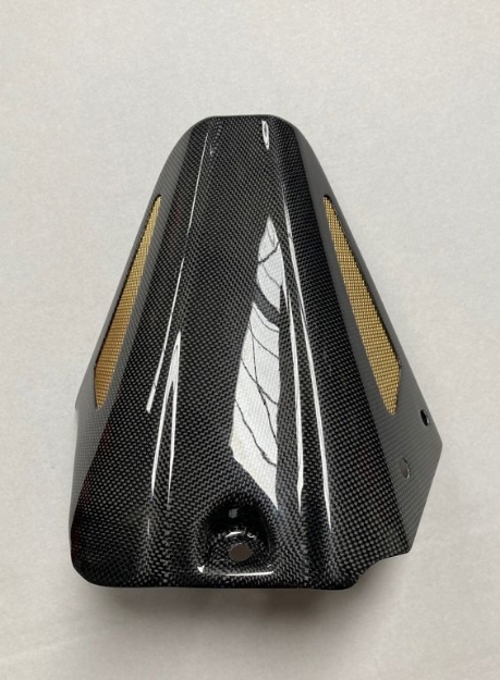 Afbeeldingen van Achterspatbord sport-line carbon met goud gaas Suzuki GSX-R1000 2005-2006 (sale)