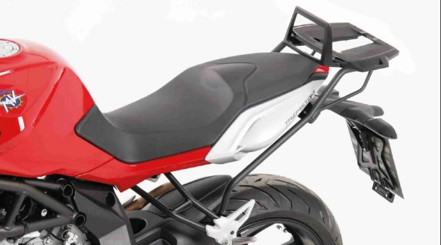 Afbeeldingen van Topdrager zwart Alurack Hepco&Becker MV Agusta Brutale 675 '12-/ Brutale 800 '13-