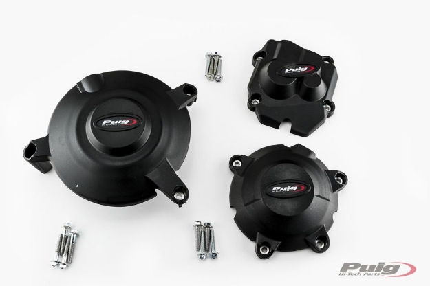 Afbeeldingen van Engine cover set 3-delig Puig Kawasaki ZX10-R '11-19