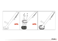 Afbeeldingen van Zijstandaard vergroter Puig voor diverse Ducati modellen