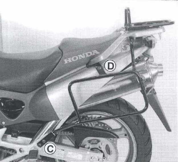 Afbeeldingen van Kofferrek zwart Hepco & Becker Honda XL1000V '03-'06