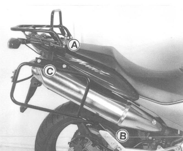Afbeeldingen van Kofferrek zwart Hepco & Becker Honda CB600F '03-'06