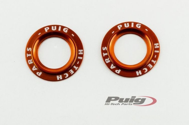 Afbeeldingen van Aluminium ring voor- en achterasprotector -oranje (per set)