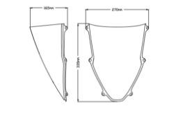 Afbeeldingen van Vervangingsruit R-Racer Puig Honda CBR1000RR-R / SP '20-