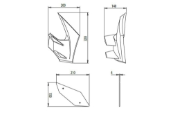 Afbeeldingen van Side Spoiler Downforce van Puig voor de Kawasaki Z900 '17-'19 -zwart