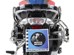 Afbeeldingen van Kofferset Hepco&Becker 'Cutout' met RVS rek en Xplorer koffers BMW R1200GS LC '13-'18