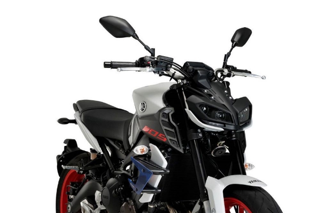 Afbeeldingen van Side Spoiler Downforce van Puig voor de Yamaha MT-09 / SP '17-20 -blauw