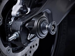 Afbeeldingen van Achterasspindle met Paddock Stand opname Evotech Performance Yamaha MT-07 '13-17