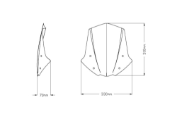 Afbeeldingen van Vervangingsruit naked bike Sport Puig Triumph Street Triple S '20- / 765RS '20-