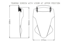 Afbeeldingen van Vervangingsruit touring met opzetruitje licht getint Puig Yamaha Tracer 7 '20-24
