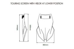 Afbeeldingen van Vervangingsruit touring met opzetruitje licht getint Puig BMW S1000XR '20-